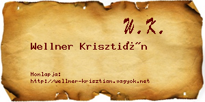 Wellner Krisztián névjegykártya